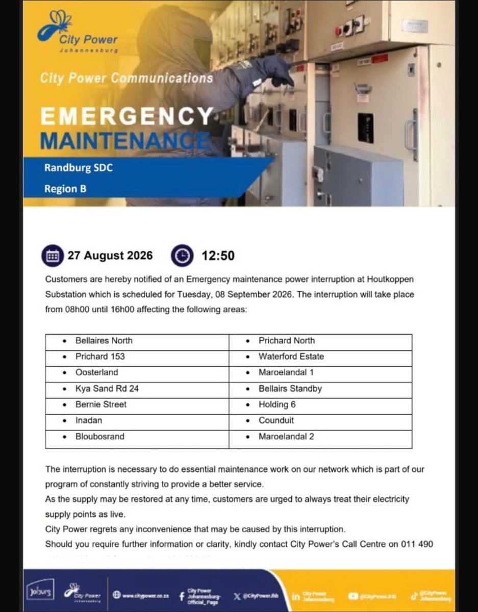 Outage details