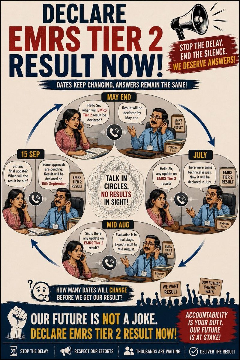 MonikaKhat55b9's tweet photo. Publish EMRS Tier 2 results with full scorecards, not just shortlisted/not shortlisted status.
@TribalAffairsIn
@NESTSHQ
@cbseindia29
@EduMinOfIndia
@JoshiPralhad
@jualoram @PMOIndia
#EMRSResultDeclare #DeclareEMRSResult #EMRSTier2Result #EMRSResult2026 #ReleaseOurMarks https://t.co/ketXdVuuFu