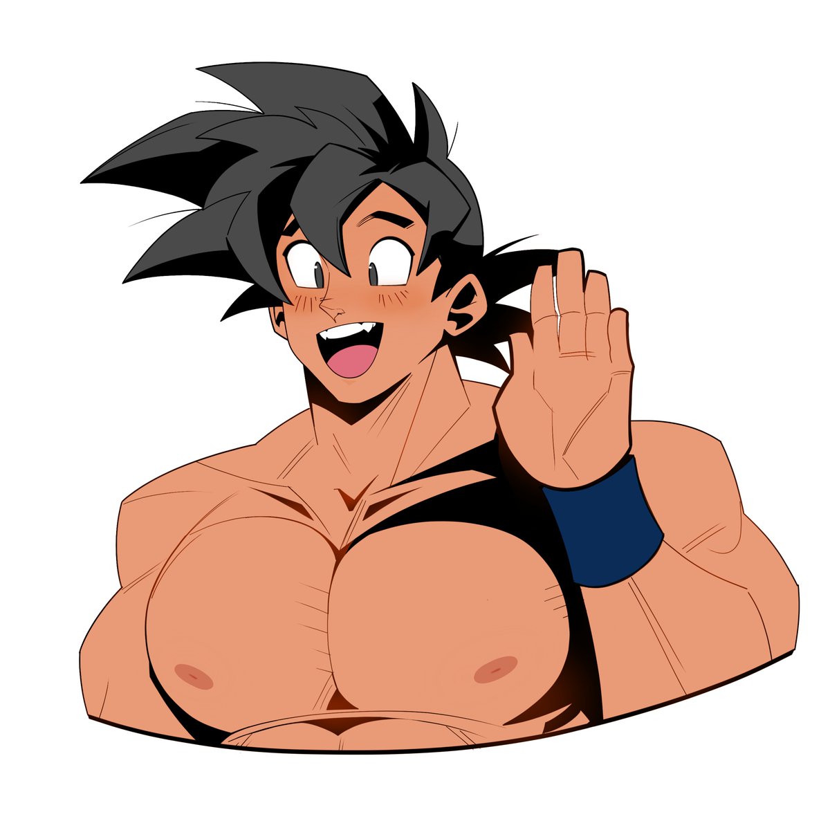 RobinSyndrome's tweet photo. Been watching Dragon Ball/Dragon Ball Z a lot while drawing lately and had to doodle Goku. He's so cute jfc. https://t.co/SlioANi5HV