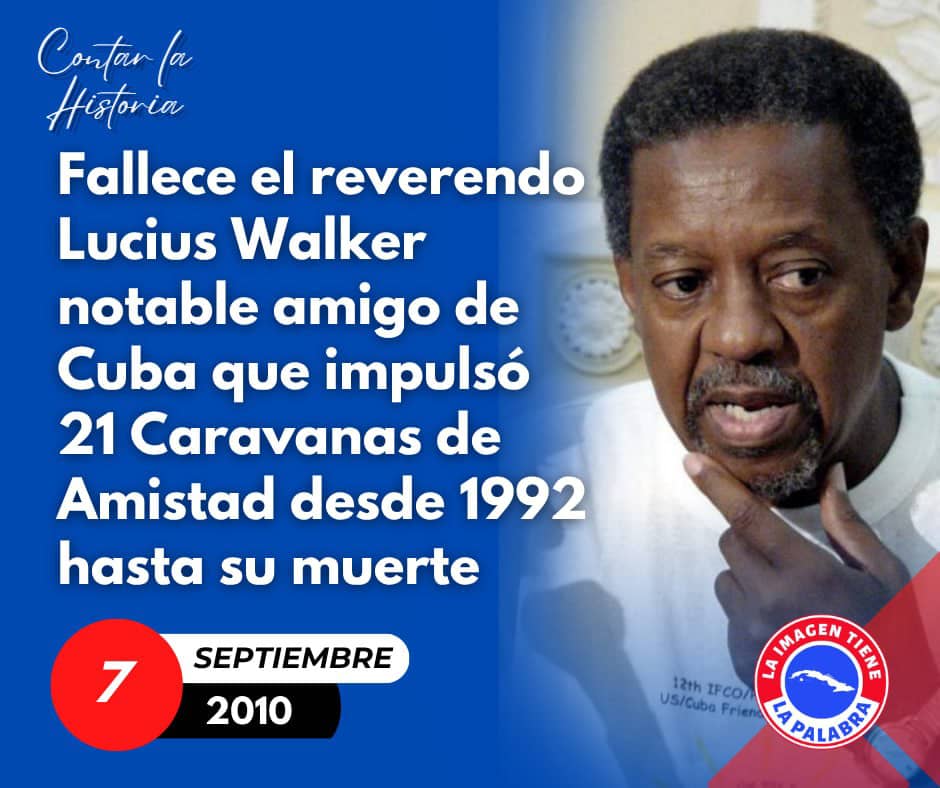 Ivisfilialpp's tweet photo. Un 7 de septiembre del año 2010,  fallece el reverendo Lucius Walker, quién llegará a impulsar 21 caravanas de Amistad 
#Cuba https://t.co/E7hssUXNvT