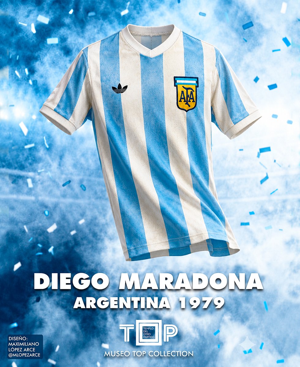 MuseoTOP's tweet photo. 07-09-2026. 47 años de Argentina Campeón en Japón 79: La camiseta adidas de Diego Maradona brilla en el TOP, el Museo de Marketing Deportivo de Claudio Destéfano. Historia completa en Instagram 👉 @museoTOP. Contenido: @mlopezarce #Maradona #Japon79 #adidas #MuseoTOP https://t.co/AdiTCpDEg9