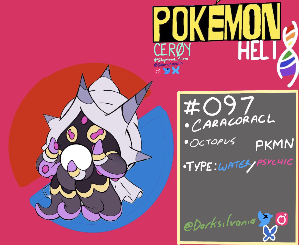 fakemonopolis's tweet photo. Another adopt entry—CARACORACL 🐙👁️👁️

Previously owned and created by @Darksilvania 
(Shiny down by me ✨)

#fakemon #fakemonart #fakemonregion #pokemon #octopus https://t.co/3wVPDnTx4b
