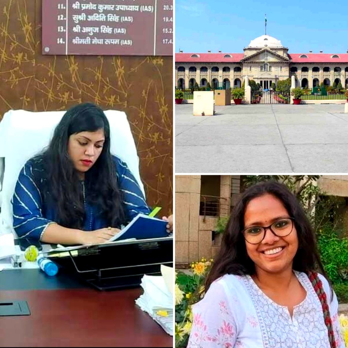 ManishCEO2's tweet photo. भारत के मुख्य चुनाव आयुक्त ज्ञानेश कुमार की बेटी मेधा रूपम खुद एक IAS ऑफिसर हैं और नोएडा की DM की कुर्सी पर बैठी हैं।

इन्होंने एक लड़की के ऊपर NSA लगा दिया था लेकिन आरोप साबित नहीं हो पाया। इलाहाबाद हाईकोर्ट ने पूरा केस झूठा करार देते हुए 5 लाख का जुर्माना ठोक दिया। 

मामला था नोएडा के मजदूर आंदोलन का, जहां छात्र नेता "आकृति चौधरी" को गिरफ्तार कर उन पर NSA लगा दिया गया। पांच महीने जेल में रहीं, जबकि कोर्ट ने पाया कि जिस हिंसा के लिए उन पर आरोप लगा, वो उसे हिरासत में लेने के दो दिन बाद हुई थी।

हाईकोर्ट ने डीएम के इस आदेश को उपहास के लायक बताया और चेतावनी दी कि ऐसे अफसरों पर लगाम न लगी तो यूपी दमनकारी राज्य बन सकता है।

जुर्माने के साथ साथ डीएम और बाकी जिम्मेदार अफसरों के सर्विस रिकॉर्ड में भी नाराजगी दर्ज करने का आदेश दिया गया। इसमें "आकृति चौधरी" की क्या गलती थी, न्याय स्वरूप संबंधित प्रकरण में लिफ्ट सभी लोगों को 5 महीने जेल में रखा जाए। माफ़ी पत्र दिलवाया जाए।