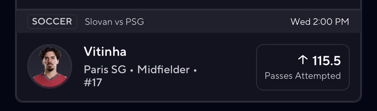 Felix_Props's tweet photo. ☢️💣 CHAMPIONS LEAGUE NUKE POTD 💣☢️

• Slovan Bratislava allow 600+ passes away from home

☢️💣 NUKE IT 💣☢️

#UCL #ChampionsLeague #SoccerPicks #POTD #PrizePicks https://t.co/9kJ78E2a4S