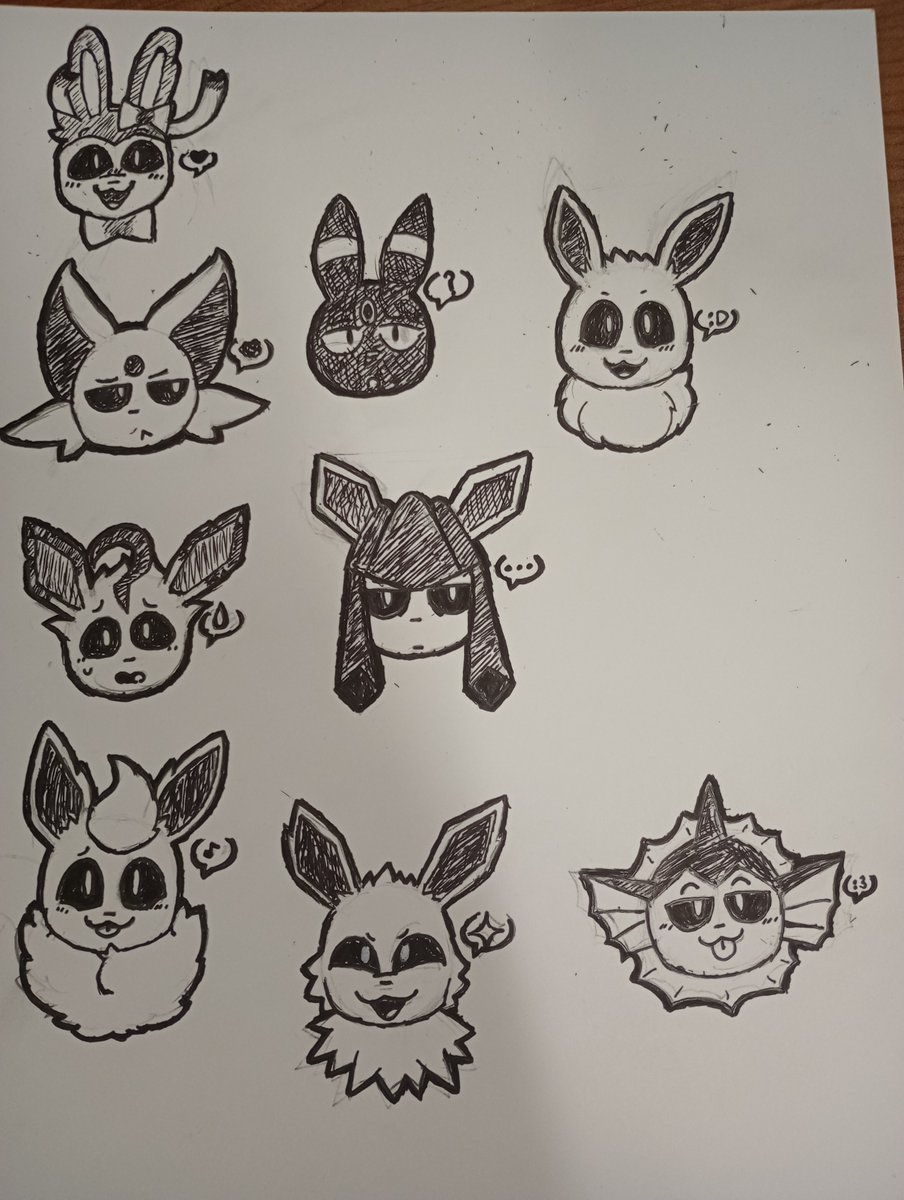 Lemthulu's tweet photo. Eevees i made forever ago https://t.co/O3hpvIlUsr