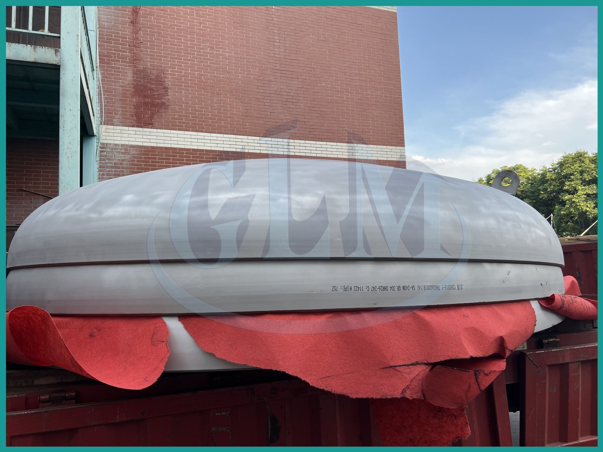 glmhead's tweet photo. Gr304 THA3600×18mm Torispherical Dished Head 
Reliable large‑diameter stainless head for chemical, food‑pharma projects. 
DM for quote &amp; technical specs. 
#DishedHead #PressureVessel #StainlessSteel #TorisphericalHead https://t.co/Tg5TiTAaIW