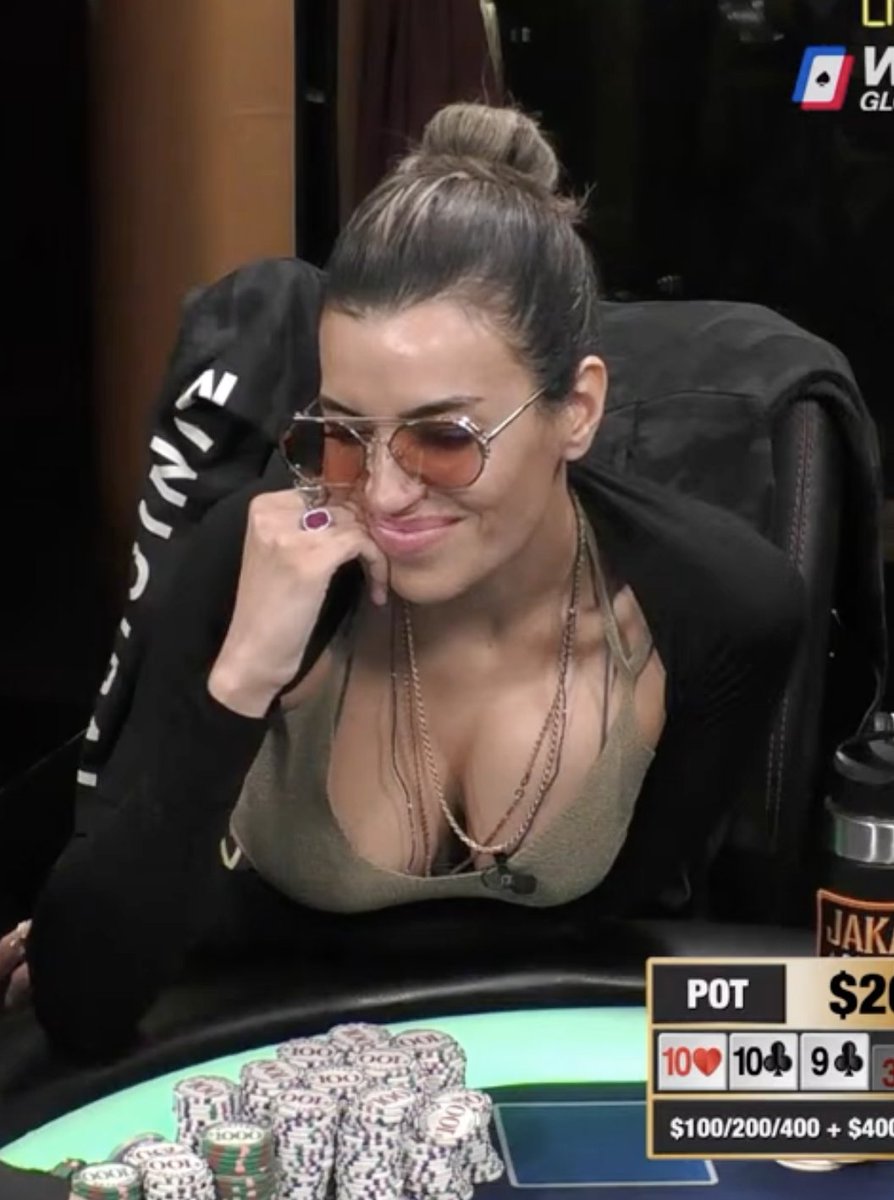 g0lfa's tweet photo. After reading @GmanPoker break down the J4 and going back to watch it again, Robbi makes a pretty incriminating face where it seems like she realized how suspicious what she just did was, then looks directly at RIP. Pretty interesting watching it back after reading the details. https://t.co/8AVFZpm1Pt