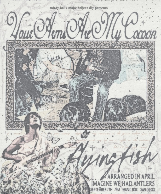 MusicBoxSD's tweet photo. 🦋 TONIGHT 🖤

Your Arms Are My Cocoon takes over Music Box! Come lose yourself in their dreamy, raw blend of emo, bedroom pop, and screamo. ✨ 

DOORS 7PM // ALL AGES // $25

https://t.co/uTkyCBN8H5 https://t.co/8l9OlsJvQr