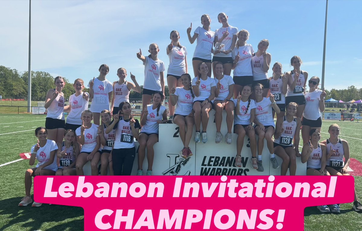 OakHillsCC's tweet photo. The varsity team WON the Lebanon Invitational! https://t.co/TrJlb3l5tx
