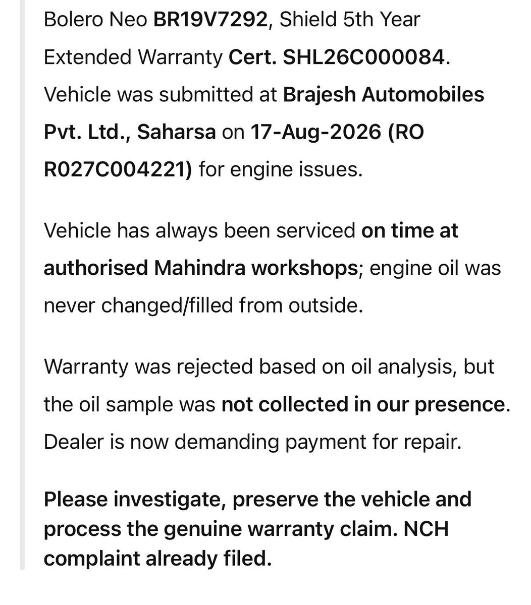 vishalk1783's tweet photo. @anandmahindra @18002096006 @Mahindra_Auto https://t.co/aEV6X61tLZ