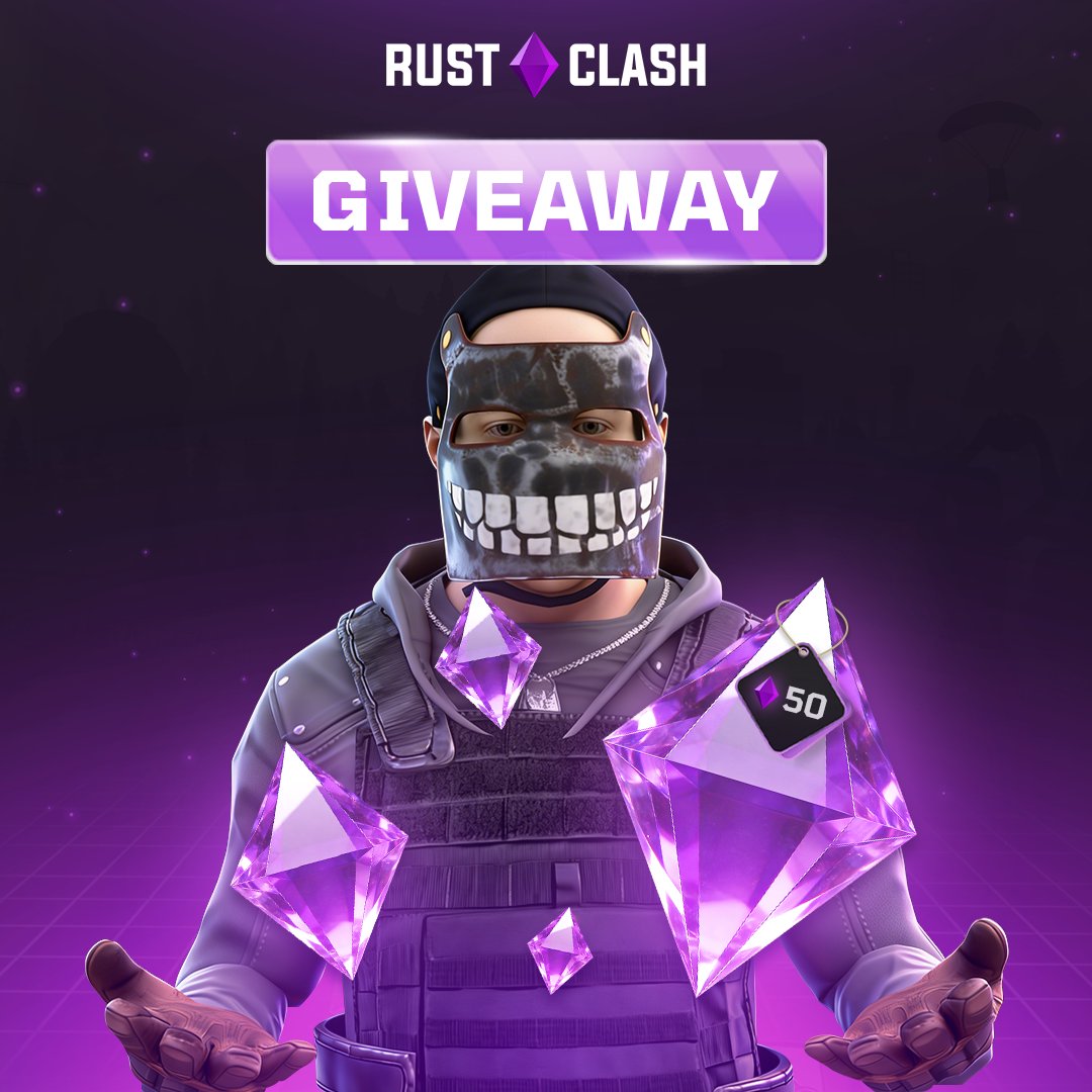 R20_cs's tweet photo. Rust Clash 50 Gems Giveaway 💎

1⃣ Follow @R20_cs &amp; @RustClash
2⃣ Repost &amp; Like 

Rolling next week, Good luck! https://t.co/K5Db9yYAOh
