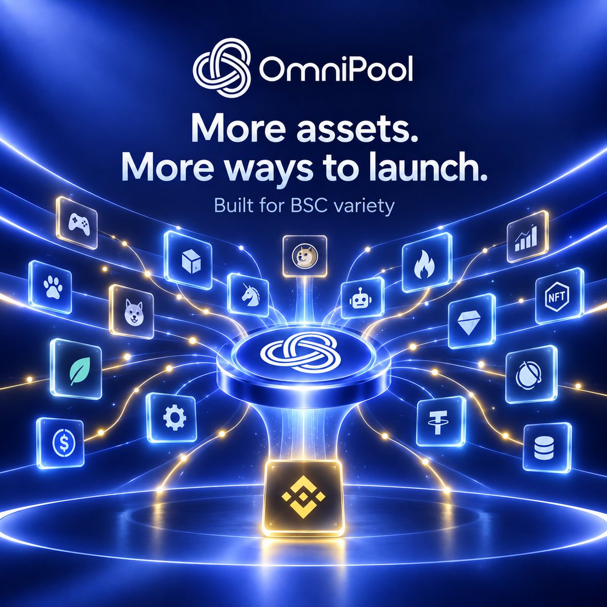 OmniPoolBsc's tweet photo. BSC already has one of the most diverse token ecosystems in crypto.

That’s exactly why OmniPool makes sense here.

More assets should mean more ways to launch.

Btw, the buyback & burn script is running smoothly, and the website deployment is all good. Everything is going seamlessly! 🚀