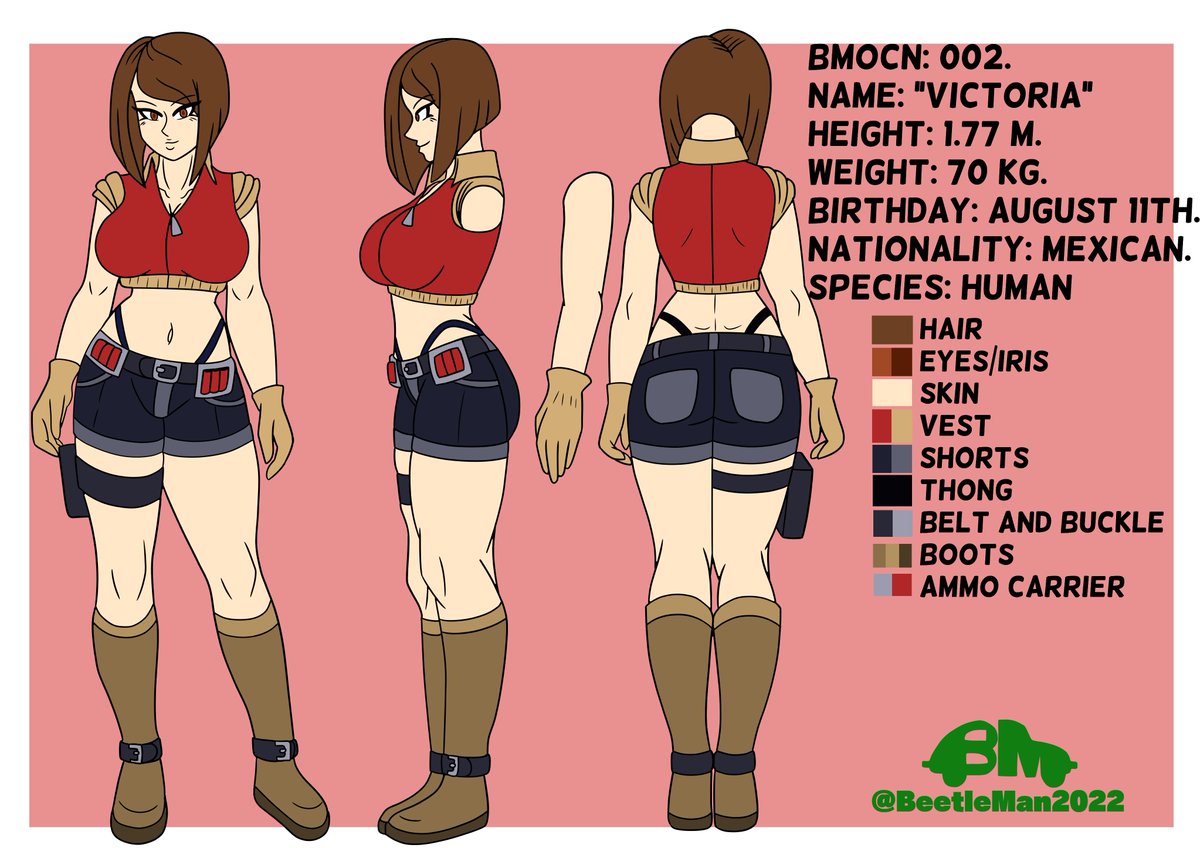 BeetleMan2022's tweet photo. Say hello to "Victoria"! The new OC that was born from this hiatus that officially ends today with this concept art of hers!

She'll be a close friend and companion of María in their future adventures together! 😄 https://t.co/r350MBmk1n