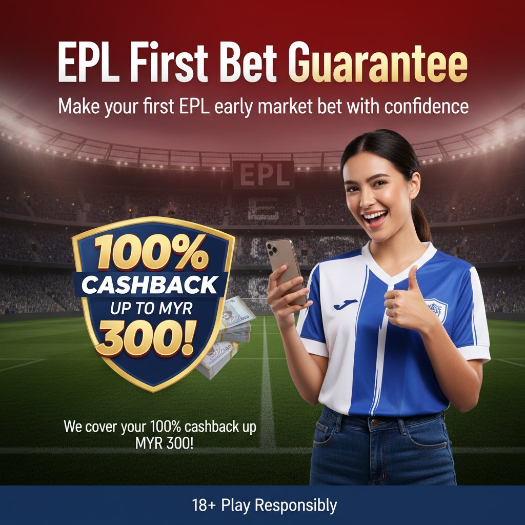 MalayGround's tweet photo. 🔥EPL First Bet Guarantee!

Make your first EPL early market bet with confidence — we cover your 100% cashback up to MYR 300!

👉 Claim Now:  https://t.co/7aFyrhkaWF

Platform:
👉 FB: https://t.co/unca4scZ1x
👉 TG: https://t.co/afwJ8VXWE5
👉 Pin: https://t.co/1LOoyFk5IS

#BigWins https://t.co/KbEs3qZlef