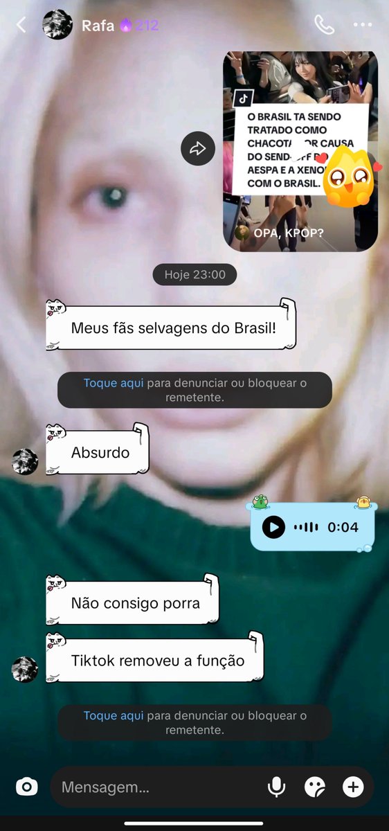 _beyleona's tweet photo. E meu amigo que colocou a foto da gaga como papel de parede na nossa conversa e o tiktok retirou a função... https://t.co/S0PZIqY0lB