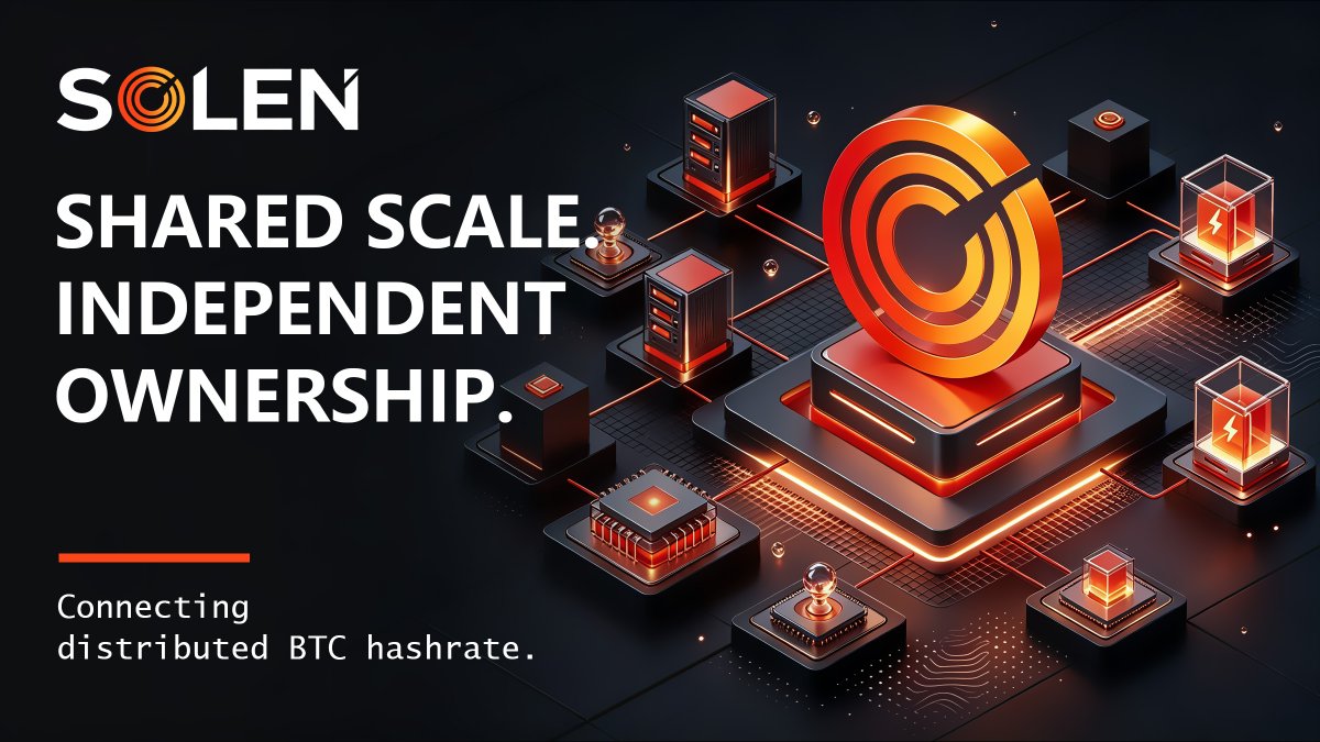 SOLENUNITY's tweet photo. Scale should work for independent miners, too.

SOLEN is building a shared network for distributed BTC hashrate, bringing coordination to independently owned mining resources.

#SOLEN #Bitcoin #BOT https://t.co/BLtjF58WI3