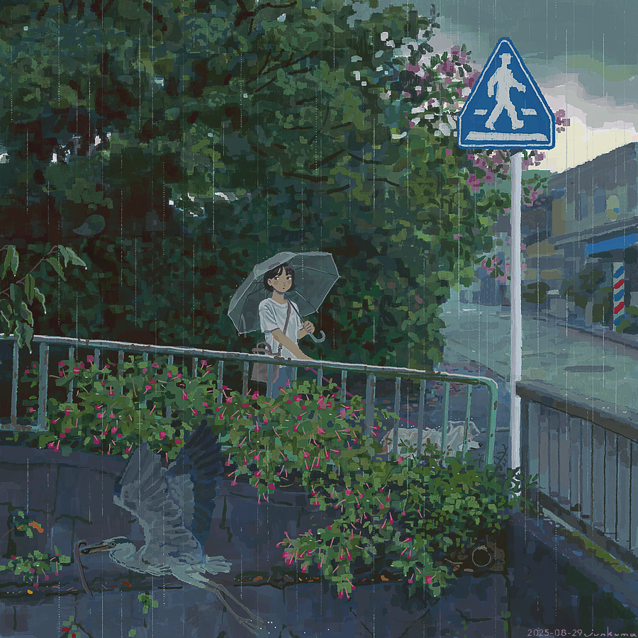 J_KMOR's tweet photo. ☔️🌧️🐕 https://t.co/oxsPMcrEU5