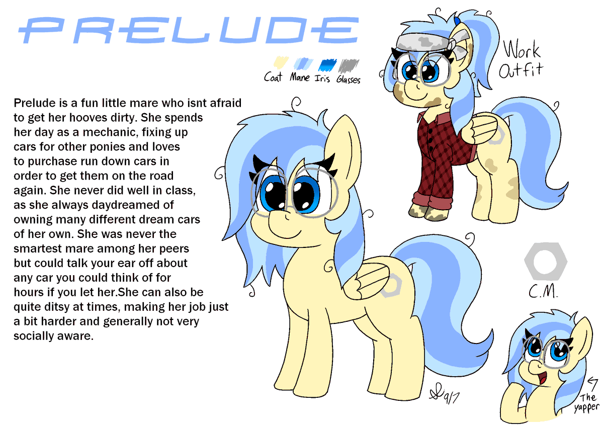SaiRariko's tweet photo. just finished making a new pega mare named Prelude, shes a silly little mechanic and smells like used motor oil https://t.co/VYOovlZV8Z