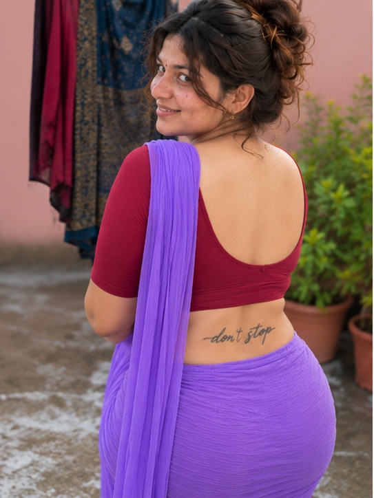 AnjaliShinha's tweet photo. Simple Moments, Beautiful Vibes 💜✨ 
. 
.
 
.
 
.
 #SonaliShinha #IndianFashion #SareeStyle #DesiVibes #StyleInspo https://t.co/w1dH76etmZ