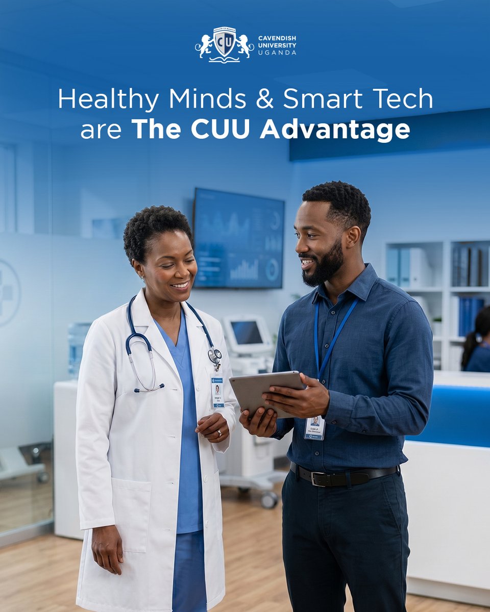 CavendishUg's tweet photo. Did you know our Department of Public Health &amp; IT are innovating community solutions daily? Health and Tech are leading tomorrow’s job market.
Learn how to get ahead at CUU
https://t.co/YOuapLYD6X

#SuccessBeginsAtCavendish #TeamCUU https://t.co/Vfy6UF5cHF