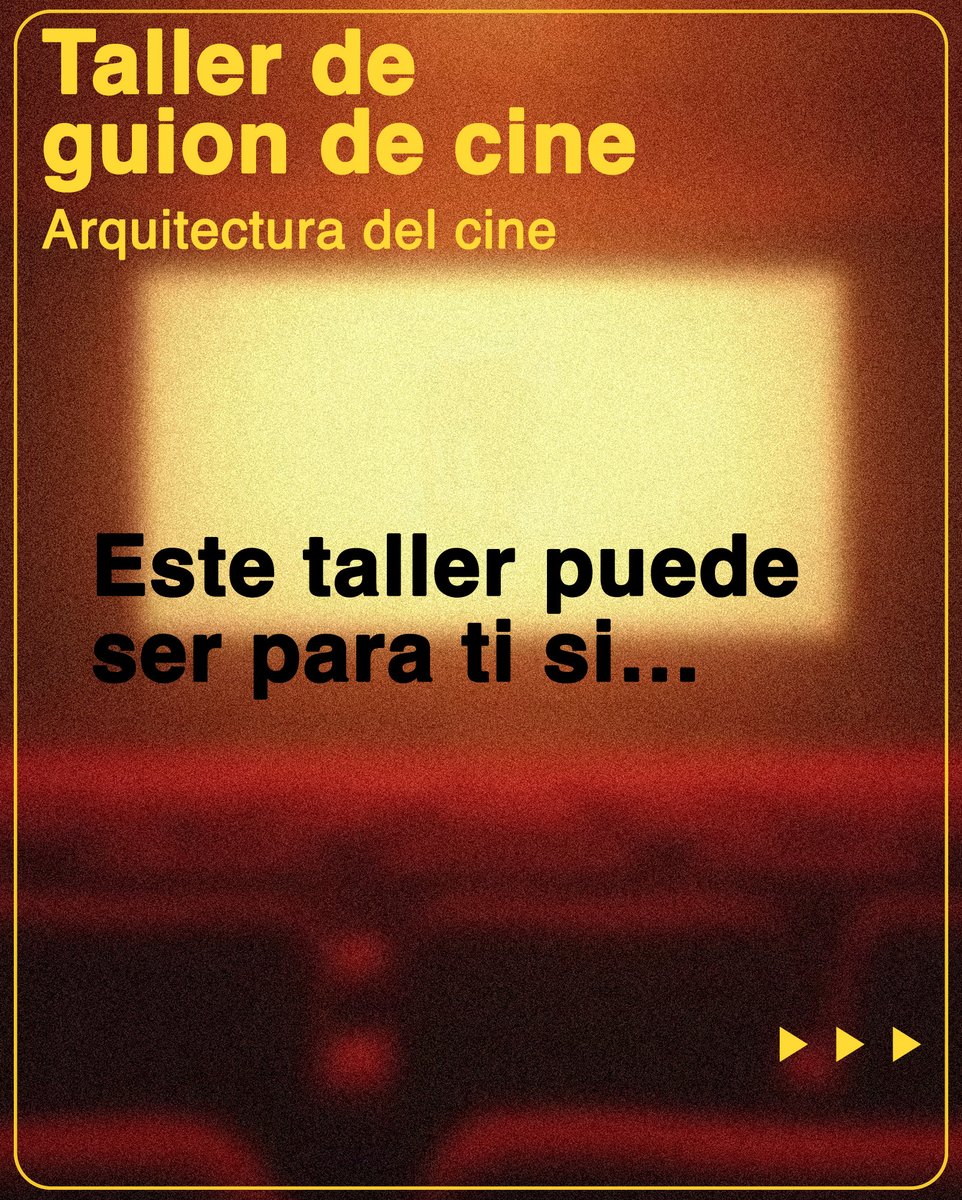 FEPoniatowskaA's tweet photo. Taller de guión de cine con Enrique Rentería.

Checa esta información y averigua si este taller es para ti.
⬇️
⬇️
⬇️ https://t.co/ojyDsrmKWU