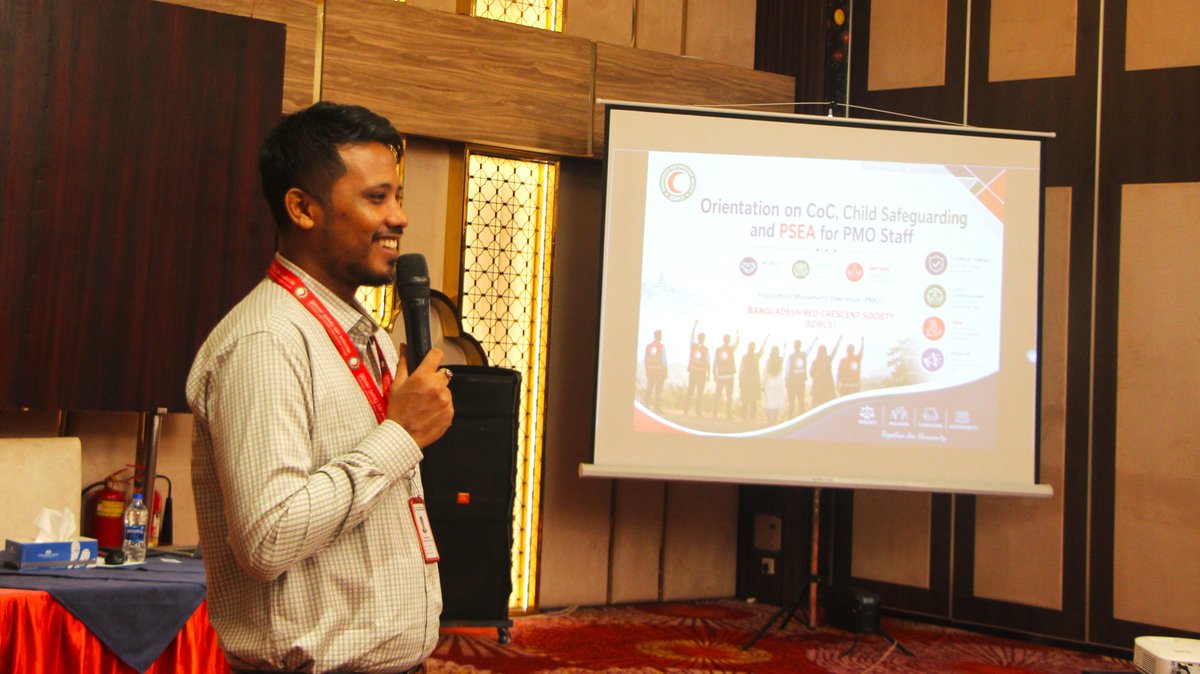 BDRCS1's tweet photo. To strengthen staff professionalism &amp; capacity, @BDRCS1 organised 2 batches staff orientation on 6–7 Sept in #CoxsBazar.
Topics covered RCRC principles, HR &amp; admin, service rules, safeguarding, PSEA, mental health &amp; staff wellbeing.

#StaffOrientation
#HumanitarianAction

@ifrc https://t.co/YfGTcJxJQ2