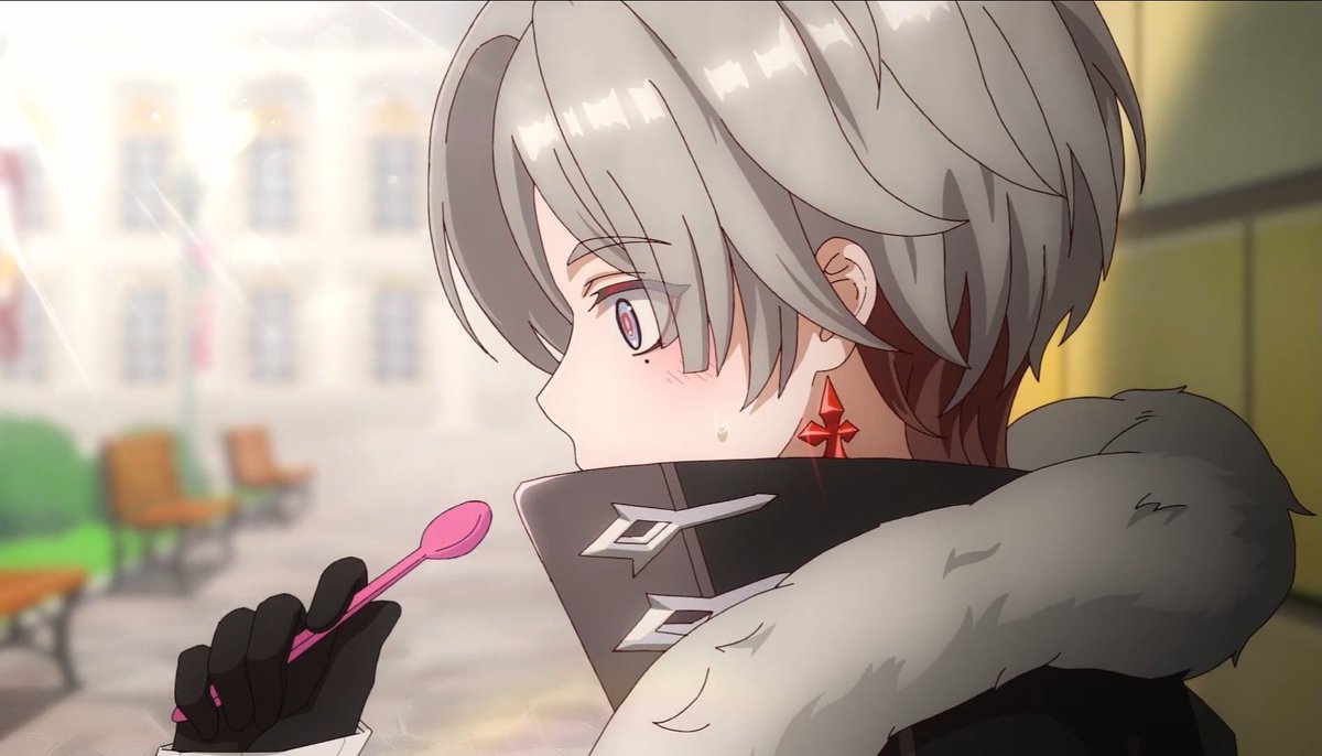 basileodelta's tweet photo. i was right about illuga not hating ice cream. he just wasn't sure how to feel about it at first 😭 he has a very intense frown when he's thinking https://t.co/kV6a3Xcw0H
