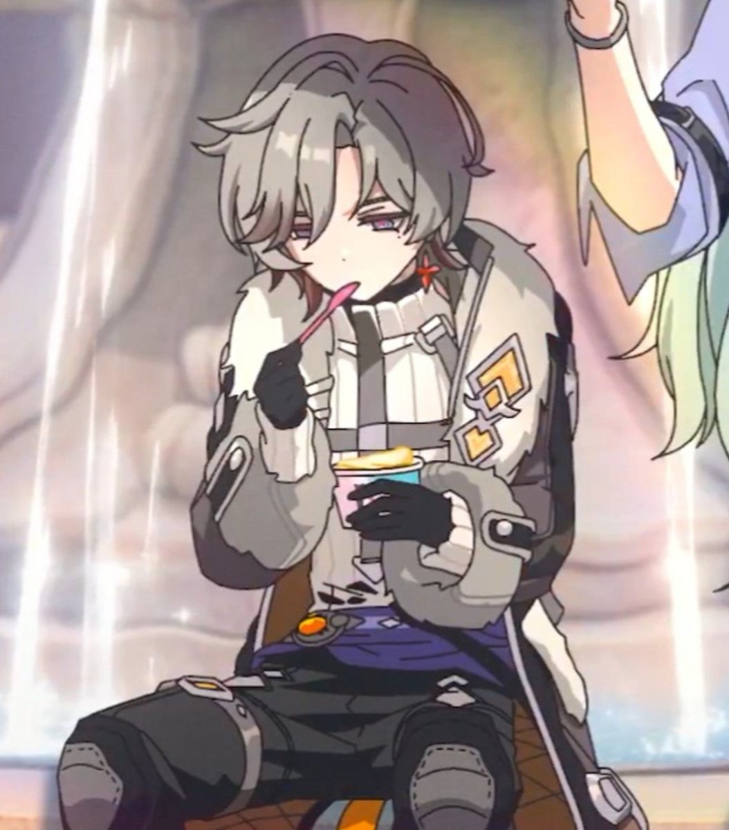 basileodelta's tweet photo. i was right about illuga not hating ice cream. he just wasn't sure how to feel about it at first 😭 he has a very intense frown when he's thinking https://t.co/kV6a3Xcw0H