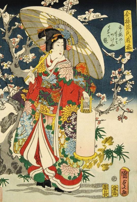 tran298363's tweet photo. Woodblock print by Utagawa Kunisada II https://t.co/d3cXEHaJ9P
