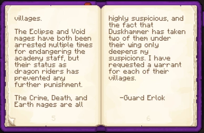 FlightSMPupdate's tweet photo. // the flight spoilers

Inside the book it describes students who the academy finds suspicious. Which are mainly the Ros, Juniper, Michela, Lukey, CPK, Aimsey, and Drift. -🪦🌙 https://t.co/LIcF0edB2H