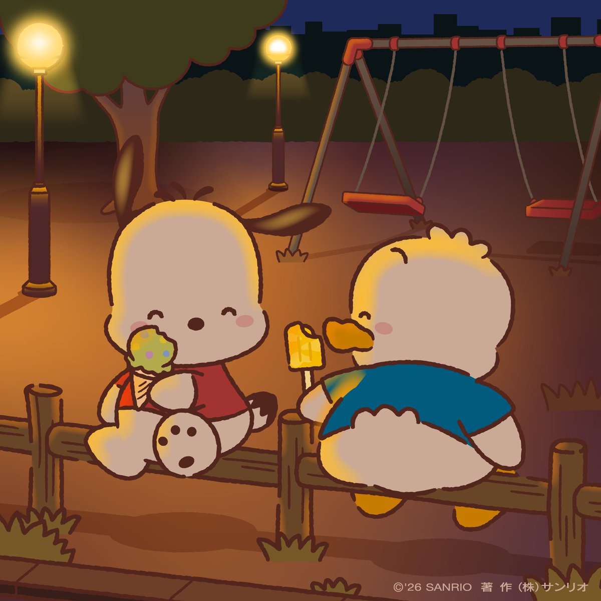 hapidanbui's tweet photo. ポチャッコ「より道楽しいね〜♪ 」 
ぺックル「もうちょっとおしゃべりしよ！ 」 https://t.co/7DeaQLjeZF