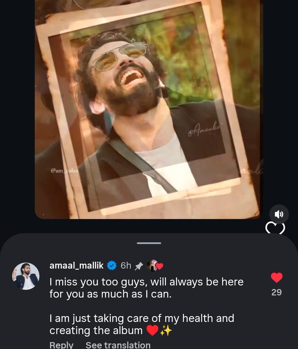 LahiriDeba8629's tweet photo. Please take care of yourself, cutie @AmaalMallik . We can wait—your album will be worth the wait ☺️
#AmaalMallik #Amaalians https://t.co/N6nfFQO7i5