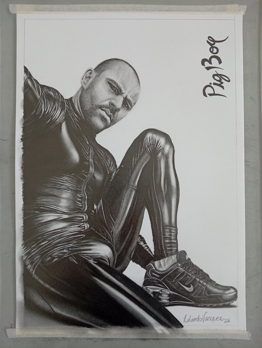 Edsyzygy's tweet photo. Since childhood, fetishes have quietly inhabited my imagination. This year, I decided to confront them and transform them into art. In this self-portrait, latex becomes a second skin, and Nike Shox become a symbol of identity: a dialogue between desire, memory, the body. https://t.co/8BPBU6jgVd