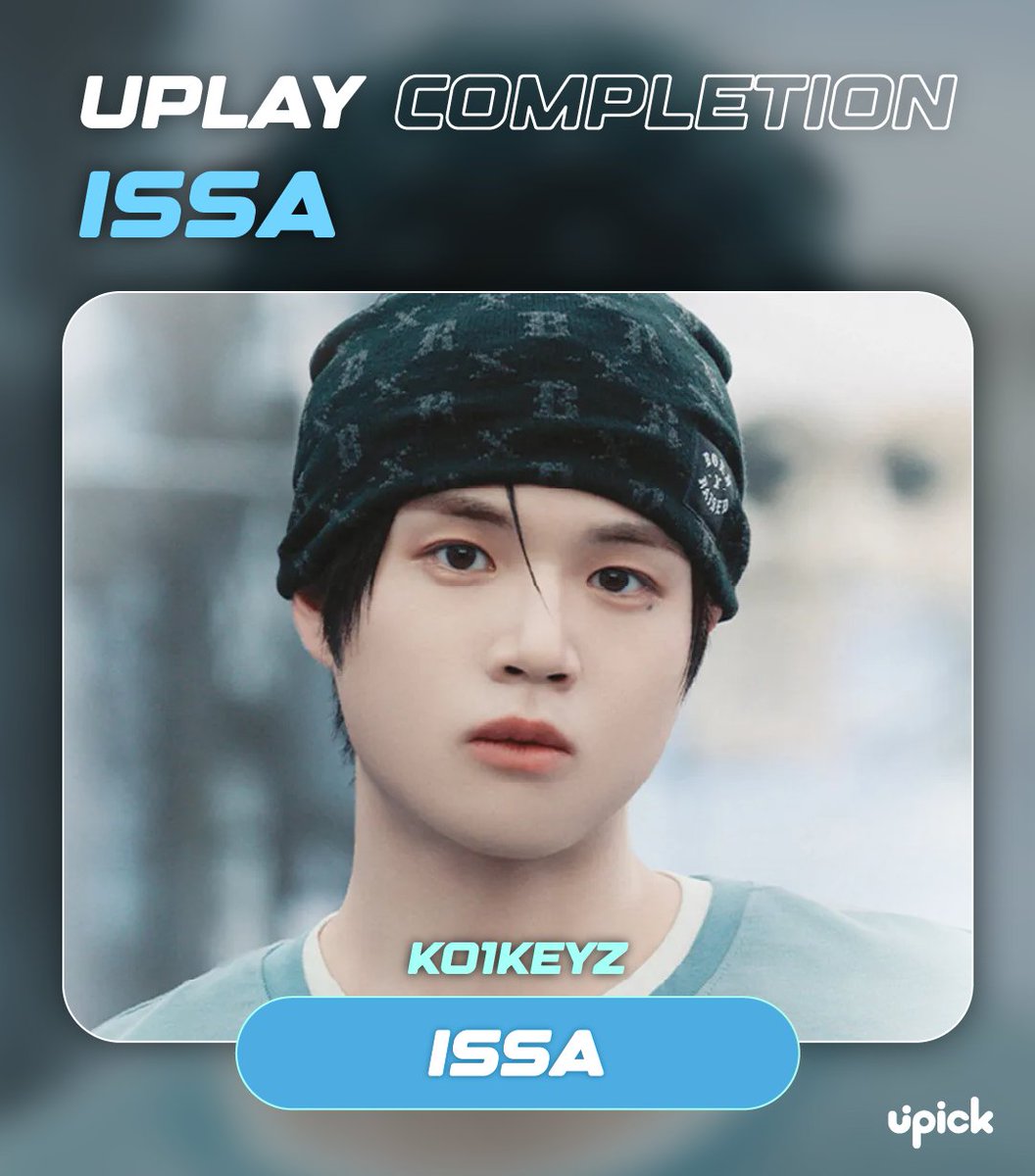 UPICK_twt's tweet photo. 🚨U Play Completion

Congratulation 유플레이 달성 축하합니다🎉

#코이키즈 #잇사 #KO1KEYZ #ISSA 

📍Design guide (EN/KR)
🖇️https://t.co/dRIKEieagp

🗓️ Deadline
⤿ ~ 9/10 (KST) https://t.co/ZGMMmi85d9