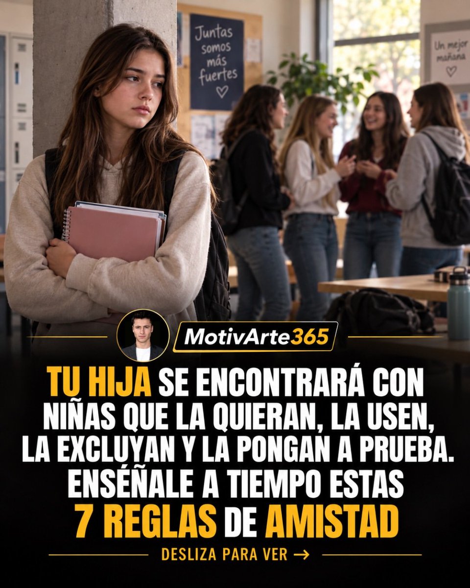 Contexto_Visual's tweet photo. TU HIJA SE ENCONTRARÁ CON NIÑAS QUE LA QUIERAN,
 LA USEN, LA EXCLUYAN Y LA PONGAN A PRUEBA.
 
ENSEÑALE A TIEMPO ESTAS 7 REGLAS DE AMISTAD..

↓↓↓ https://t.co/bxQfaMPq5f