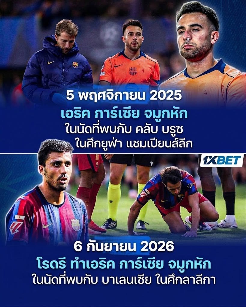 1x_thailand's tweet photo. 🤯 จมูกรับจบอีกแล้ว! กราเซีย ดวงตกเรื่องจมูกสุดๆ ปีก่อนเพิ่งหักใน UCL ล่าสุดปะทะโรดรีจนแผลเดิมกำเริบอีก
#Garcia #Barcelona #FCBarcelona #Barca #Rodri #ChampionsLeague #UCL #Football #Soccer #LaLiga #ข่าวฟุตบอล #ทายผลบอล https://t.co/gJTclwWrBf