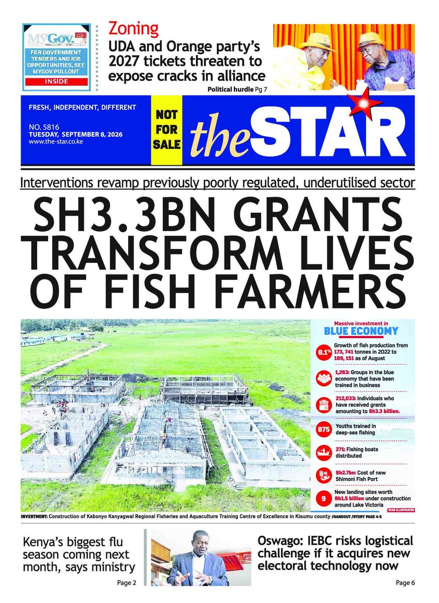nyanducha's tweet photo. Today's newspaper headlines.

Tuesday, 8th September 2026

Contact #Victorock #Kenya on 0706357055 or info@victorockkenya.com for #Ubibot soil, temperature &amp; humidity IoT #sensors, #Sophos firewalls, #Cisco #Meraki firewalls &amp; switches.

#ePaper #Gazeti #Kenyans #Afya #Burundians https://t.co/bArhltztXo