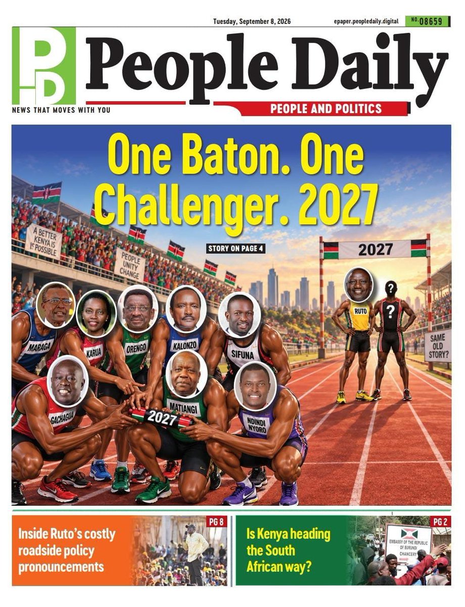 nyanducha's tweet photo. Today's newspaper headlines.

Tuesday, 8th September 2026

Contact #Victorock #Kenya on 0706357055 or info@victorockkenya.com for #Ubibot soil, temperature &amp; humidity IoT #sensors, #Sophos firewalls, #Cisco #Meraki firewalls &amp; switches.

#ePaper #Gazeti #Kenyans #Afya #Burundians https://t.co/bArhltztXo
