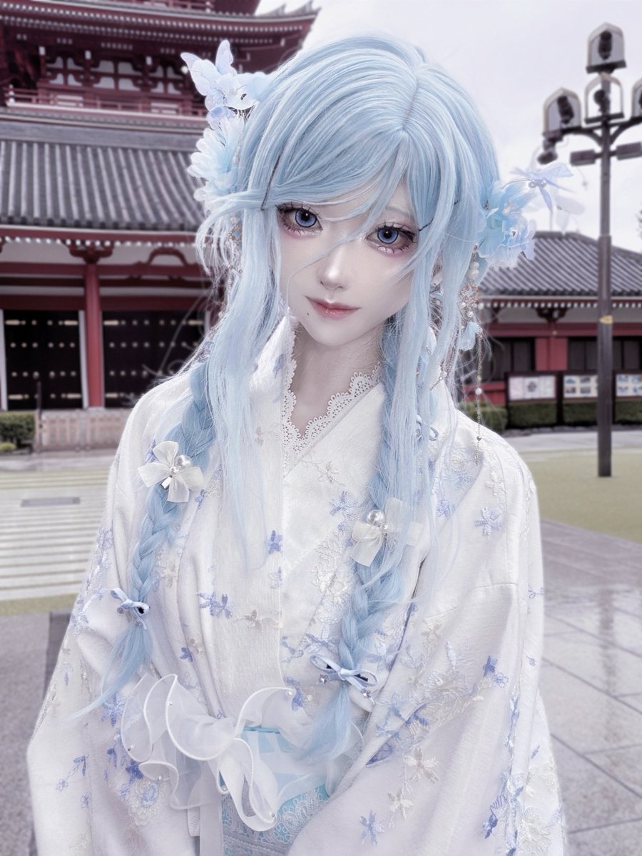 hnmrszksuki2's tweet photo. #prsk_cos #コスプレ #日野森雫 
szk捏造 浴衣cosplay⚠️💧🩵
浅草寺📍 https://t.co/VvA91U6vch