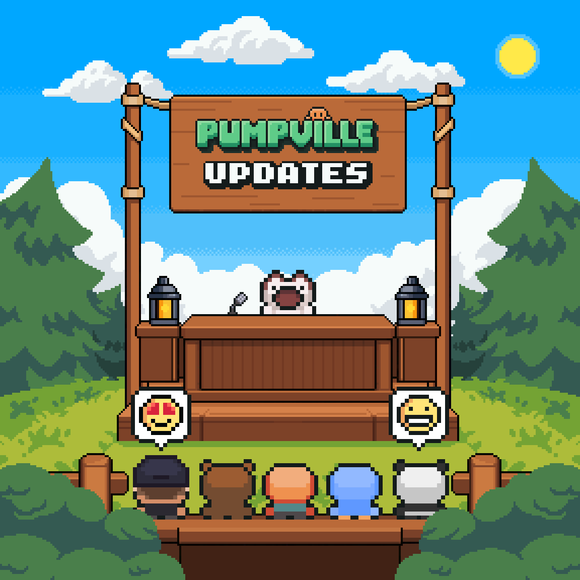 PumpvilleWorld's tweet photo. New Pumpville updates are live!

This round includes QoL improvements and several updates based on community suggestions.

Here’s what’s new:
🔥 solana:72FkeF1cpBMtbordhTVNVbBGdaN5DfHcchstHwPWpump auto-burn system now live
🌳 Trees & rocks reworked with improved animations, spacing & respawning
✨ Harvestable resources & dropped items highlighted for visibility
⚔️ Weapon/tool interactions updated; combat & harvesting no longer overlap
🍳 Cooking now gives XP
📔 Use your Recipe Book to quickly select recipes while cooking
🥥 Recipes using island resources restore more stamina
⚡ Rebalanced stamina regen
🎒 Added inventory search, sorting & fav avatar presets
👥 Friends list includes search, sorting, favs & last seen online
💬 Added custom player bios
🎯 Added PvE/PvP damage numbers with a Settings toggle
🎁 Premium Lootboxes removed from Login Streaks + Stamp Card
🏄 Surfboard rentals now use solana:72FkeF1cpBMtbordhTVNVbBGdaN5DfHcchstHwPWpump
🎨 Upgraded UI design throughout the game
...and more!

Some changes are live on web first, with the Seeker update coming in the following days.