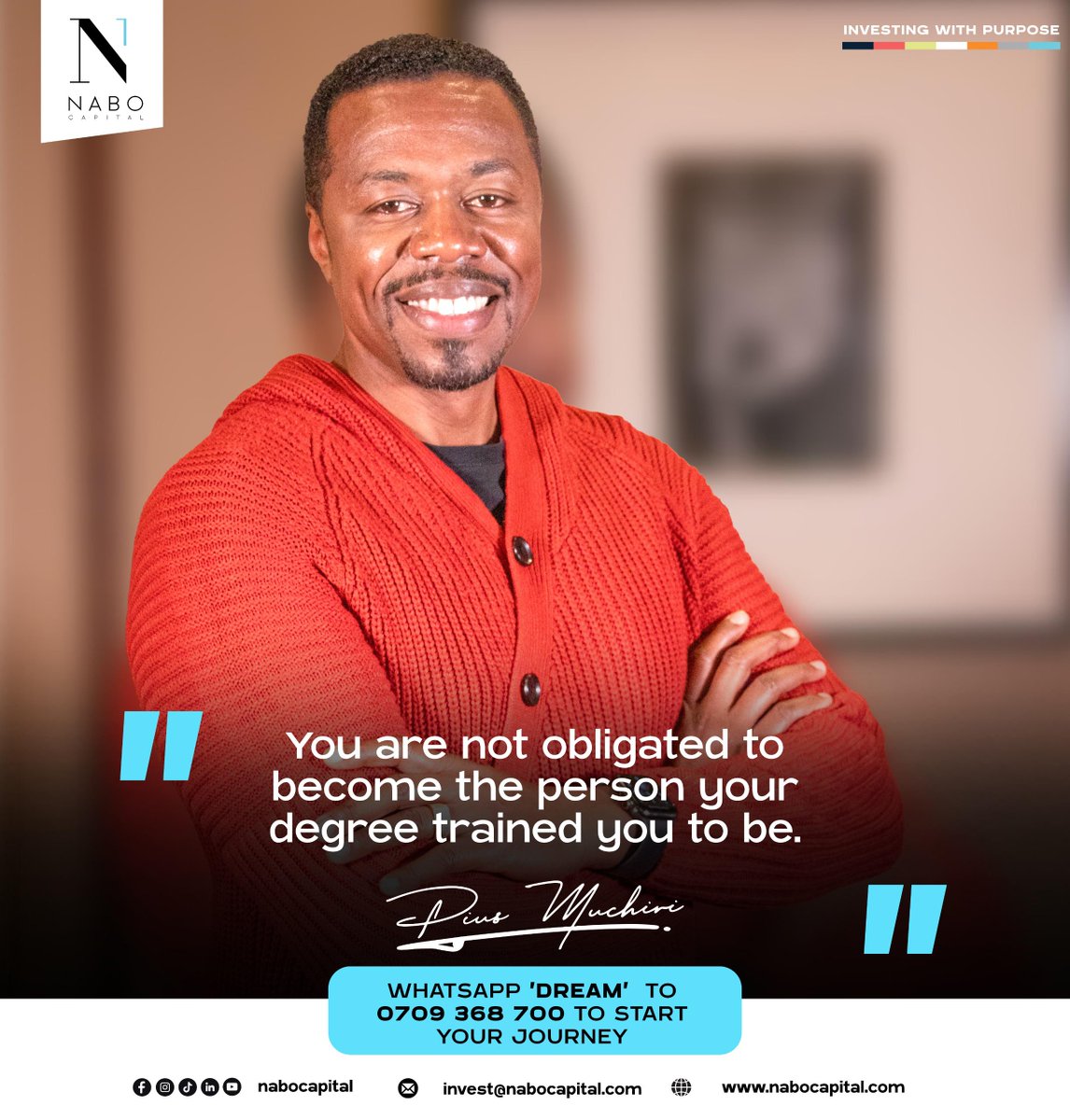 NaboCapital's tweet photo. You are allowed to outgrow a decision made by an earlier version of yourself. You are allowed to take the discipline your training gave you and point it somewhere new.
More with Pius on: https://t.co/L6UJX1uw51
#BuiltDifferent #FindingPurpose #NaboCapital https://t.co/IYj0diBJlh