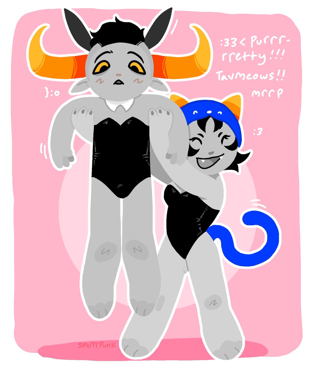 smuttpunk's tweet photo. forgot to post this. follow me guys 
#homestuck #homesmut tavros and nepeta :o) https://t.co/HJzyYXOhnT