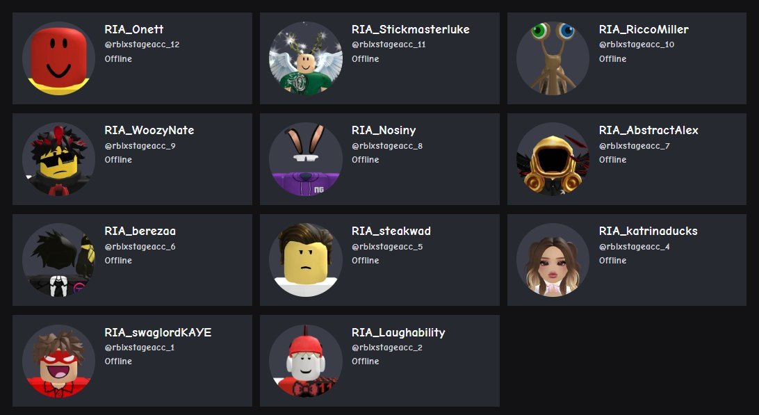 UpcomingRoblox_'s tweet photo. RIA Accounts are being made with off sale items and limiteds spawning in, Im tracking any new accounts that are being made and posting them here https://t.co/3jSHe5OyKO