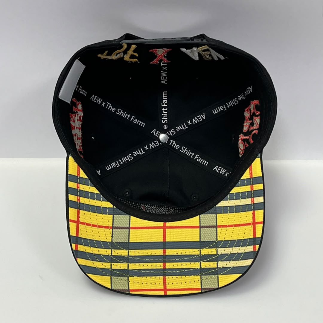 Theshirtfarm's tweet photo. First look at an upcoming MJF hat / design by yours truly.
Excited to be dropping our first set of @AEW licensed headwear // Drops September 25th. Limited to 100.
#aew #aewallout #aewdynamite #prowrestling @The_MJF https://t.co/I7fonUROyp