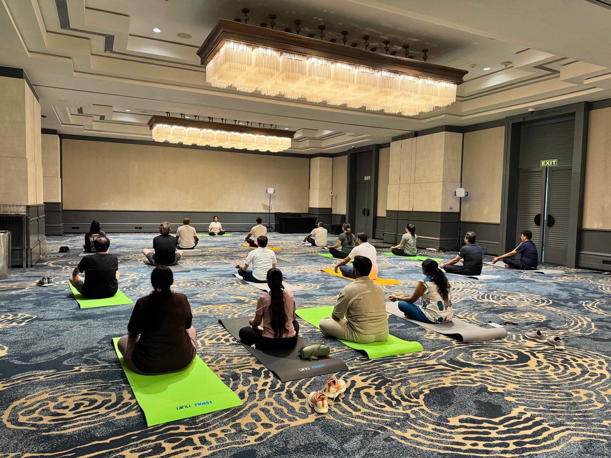 inregistry's tweet photo. Mrs. Kamala Venkat led a refreshing yoga session this morning at APNIC 62, helping participants begin their day with mindfulness, movement, and positive energy.

#APNIC62 #NIXI #InternetCommunity #InternetGovernance #DigitalIndia #Mumbai #InternetInfrastructure #Networking

@apnic @GoI_MeitY @mygovMaha @_DigitalIndia @NeGD_GoI
