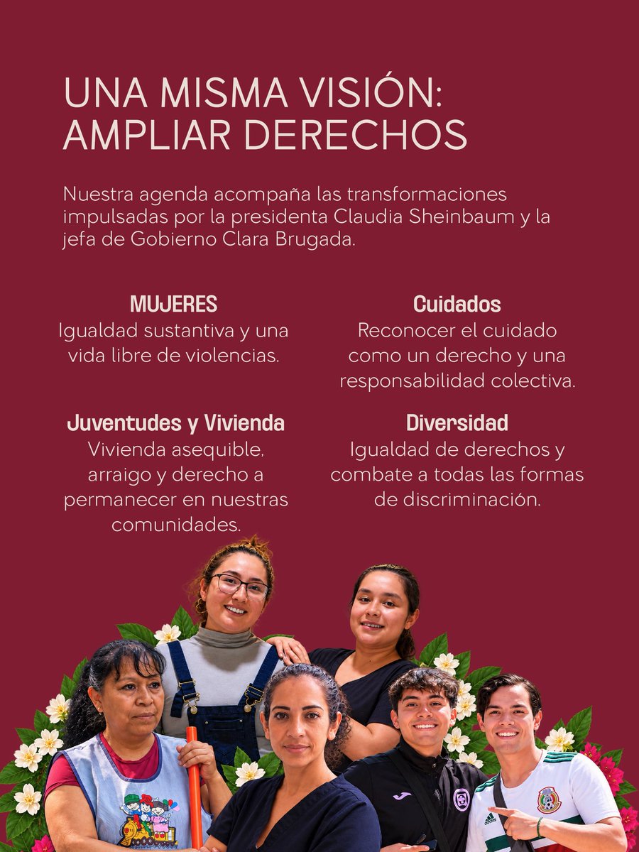 apmcfi_cdmx's tweet photo. Nuestra agenda comparte una visión con las transformaciones que encabezan la presidenta Claudia Sheinbaum y la jefa de Gobierno Clara Brugada: ampliar derechos, combatir las desigualdades y construir una sociedad en la que nadie se quede atrás.

#APMCFI https://t.co/eIVzLN6sEe