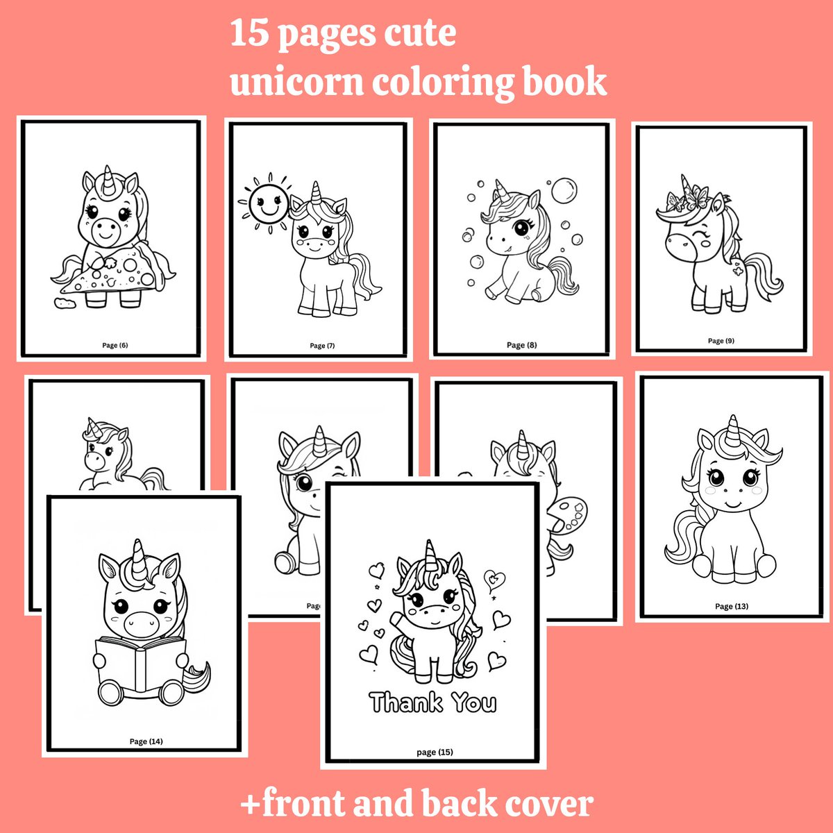 malikartpages's tweet photo. 🦄✨ I made a super cute Unicorn Coloring Book for kids!

15 adorable coloring pages + front &amp; back cover 💕🎨
8.5 × 11 inches 📖

If you’d like to buy one for your little ones, DM me! 🥰🦄 https://t.co/khTeuLAjJC