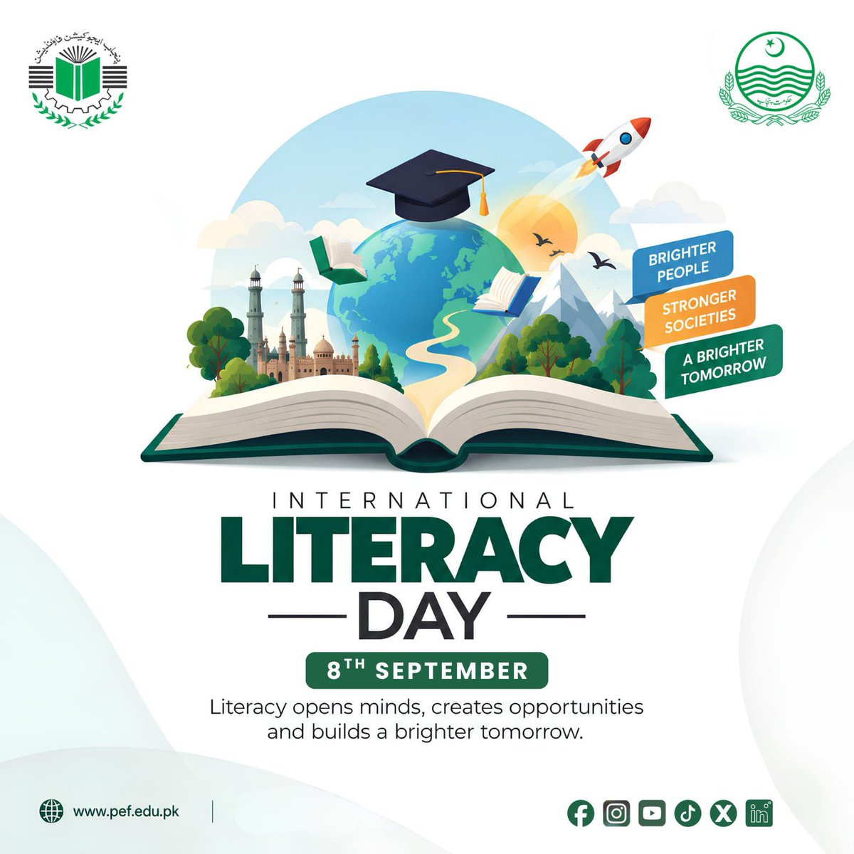 Shahid_farid19's tweet photo. 𝗜𝗻𝘁𝗲𝗿𝗻𝗮𝘁𝗶𝗼𝗻𝗮𝗹 𝗟𝗶𝘁𝗲𝗿𝗮𝗰𝘆 𝗗𝗮𝘆 

On International Literacy Day, we celebrate the power of literacy to open minds, create opportunities and build a brighter tomorrow.

𝗟𝗶𝘁𝗲𝗿𝗮𝗰𝘆 𝗼𝗽𝗲𝗻𝘀 𝗺𝗶𝗻𝗱𝘀, 𝗰𝗿𝗲𝗮𝘁𝗲𝘀 𝗼𝗽𝗽𝗼𝗿𝘁𝘂𝗻𝗶𝘁𝗶𝗲𝘀 𝗮𝗻𝗱 𝗯𝘂𝗶𝗹𝗱𝘀 𝗮 𝗯𝗿𝗶𝗴𝗵𝘁𝗲𝗿 𝘁𝗼𝗺𝗼𝗿𝗿𝗼𝘄.