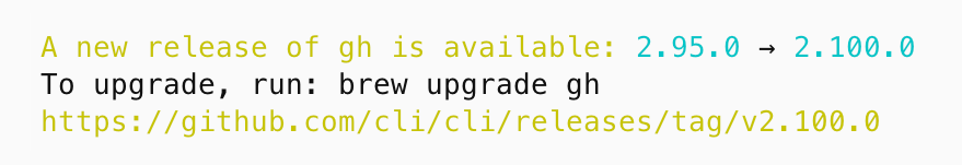 _Codito_'s tweet photo. Is it only me, or the need to explicitly run `brew update` before `brew upgrade ...` is an awful DX? For example, I work with `gh` tool and I see there's a new version of it, so I run Brew upgrade, and I end up with the same version... only to call update and upgrade again 🙄. https://t.co/Lo1QG9stqt