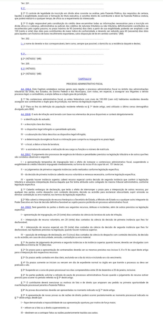 CarlosnoMp's tweet photo. 🎯 Lei nova

📌 Altera o CTN, para dispor sobre normas gerais para solução de controvérsias, consensualidade e processo administrativo em matéria tributária e aduaneira, e revoga dispositivo da Lei nº 9.430/1996 https://t.co/f2lCVn0lGG